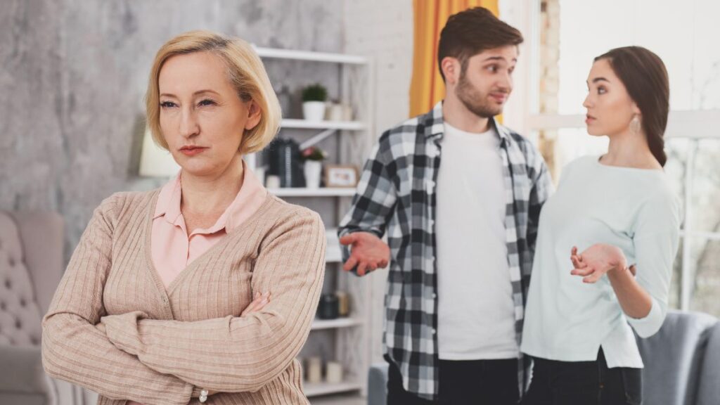 couple annoyed with parent