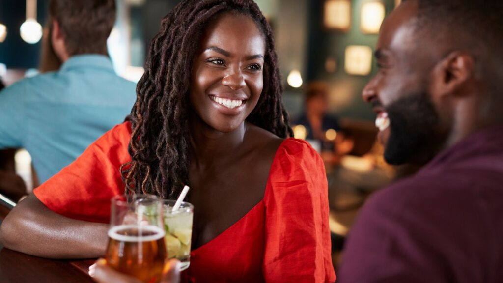 couple sitting and having drinks