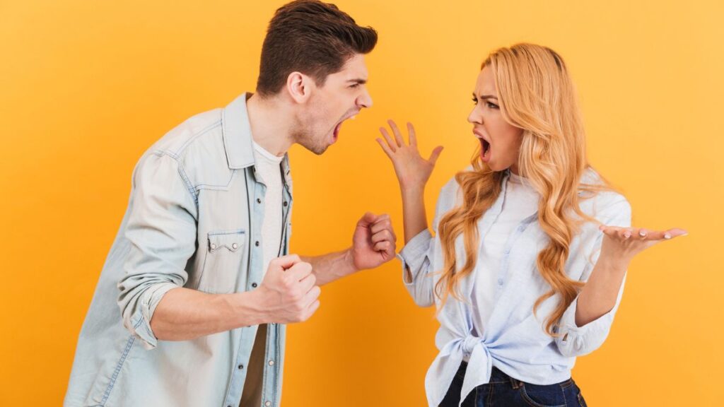 Man and woman arguing