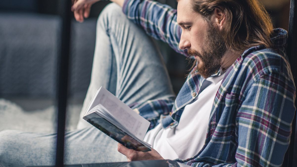 Man reading a book