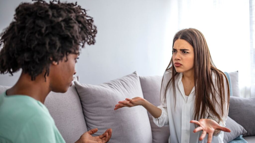 Two sisters arguing