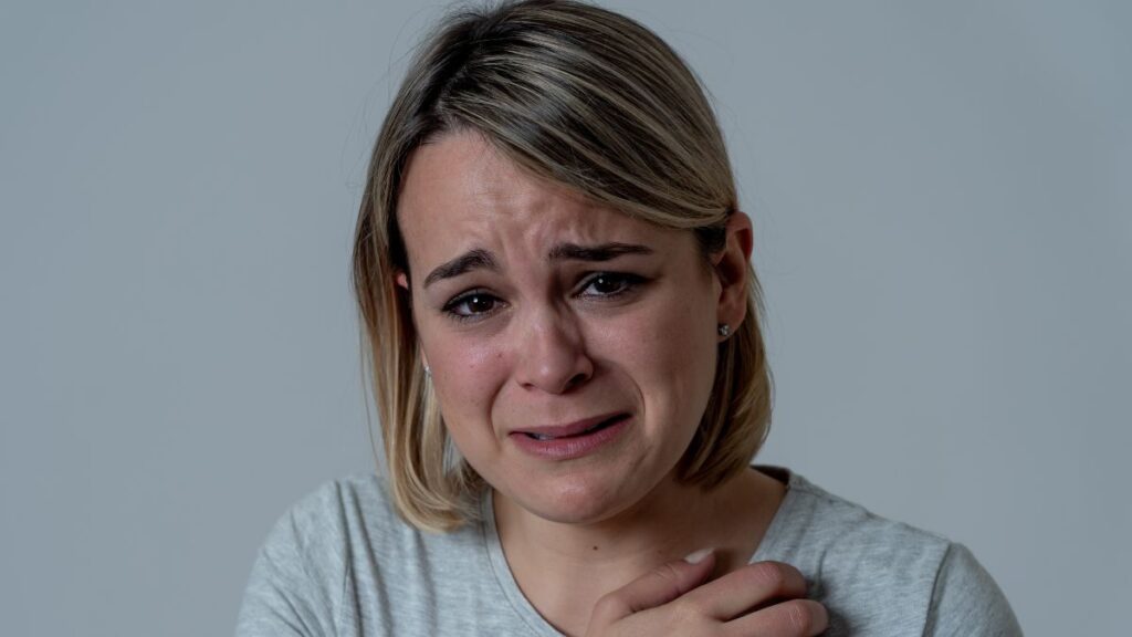 Woman crying