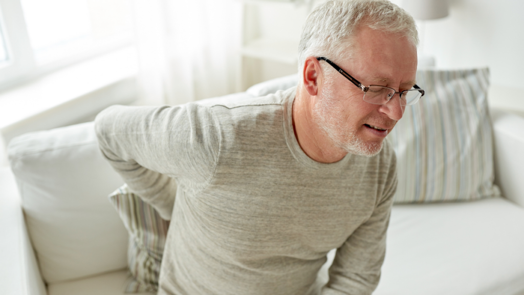 older man with a painful back