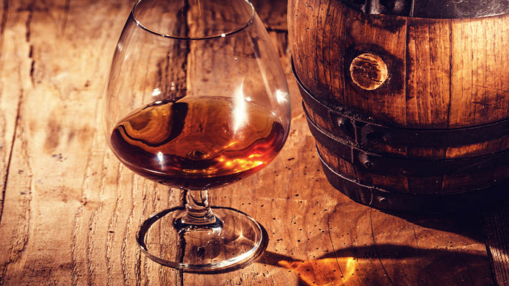 bourbon with barrel