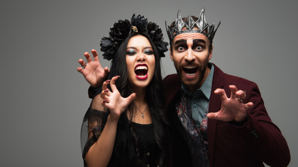 couple dressed up for Halloween