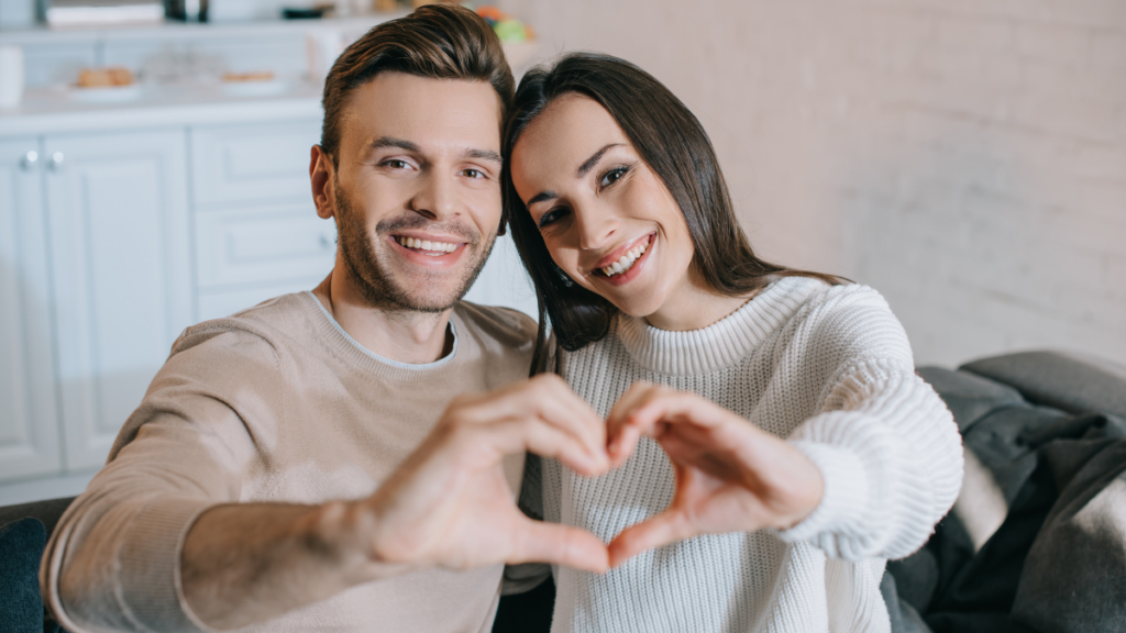 couple making heart