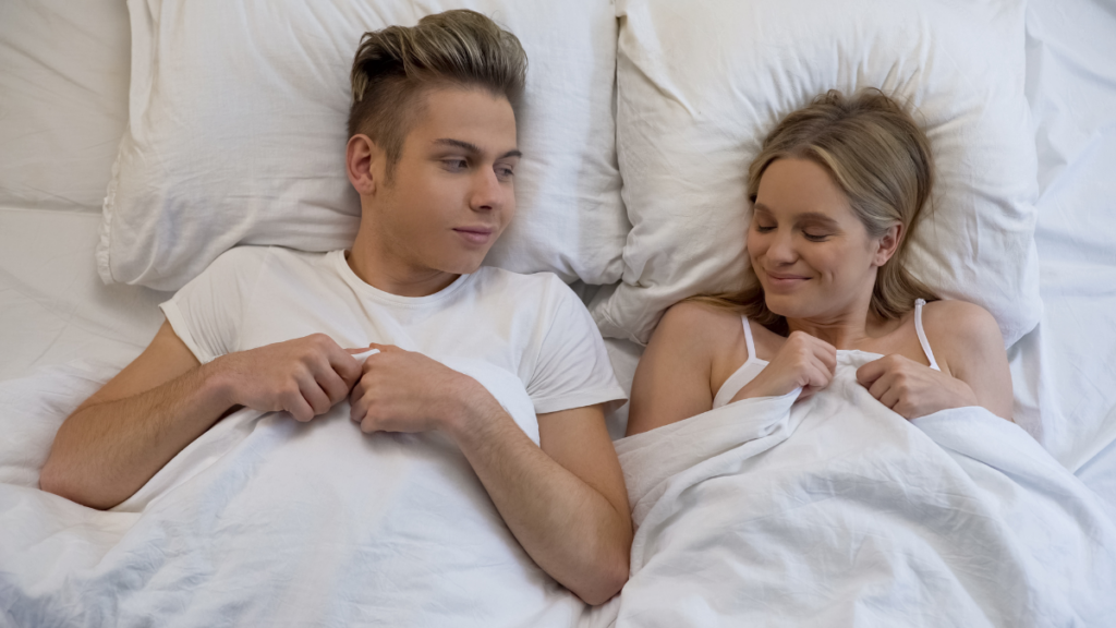 couple smiling at each other