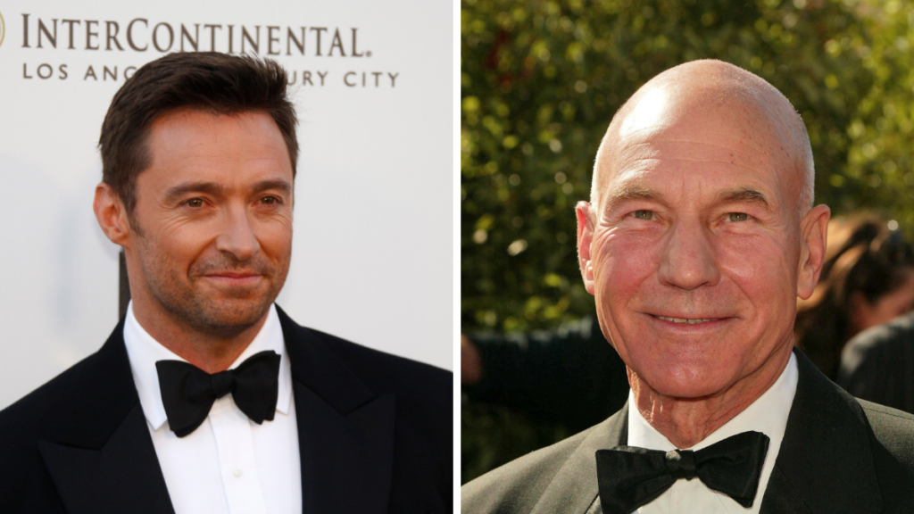 Hugh Jackman and Patrick Stewart