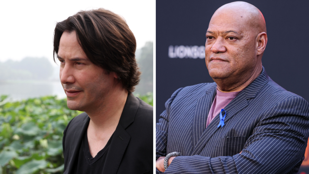 Keanu Reeves and Laurence Fishburne