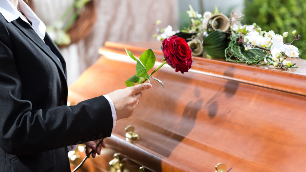 flowers at a funeral