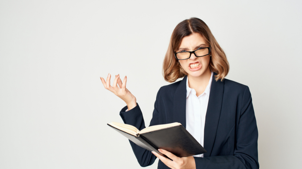 woman with notepad